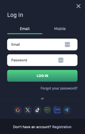 Account registration visual
